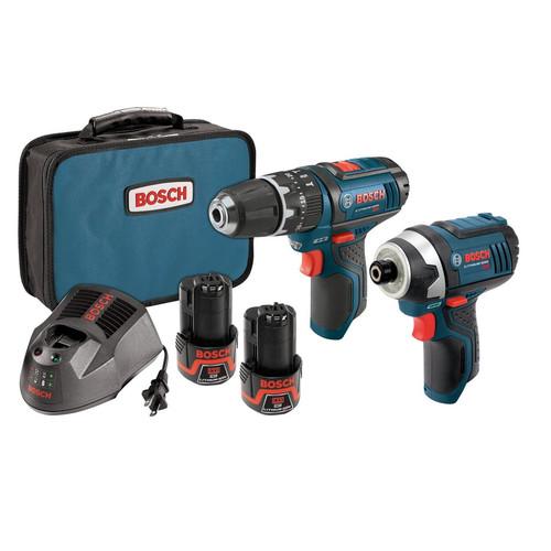 Bosch 12V Max Lithium-Ion 3/8 in. Hammer Drill & Impact Driver Combo Kit - CLPK241-120