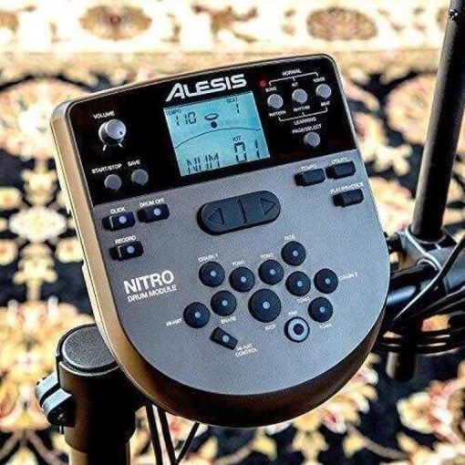Alesis Drums Nitro Mesh Kit – Eight Piece All Mesh Electronic Drum Kit With Super Solid Aluminum Rack, 385 Sounds, 60 Play Along Tracks, Connection Cables, Drum Sticks & Drum Key Included - Image 2