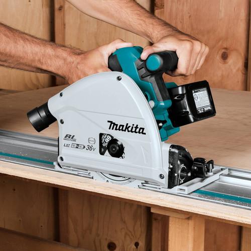Factory Reconditioned Makita 18V X2 5.0 Ah Cordless Lithium-Ion Brushless 6-1/2 in. Plunge Circular Saw Kit - XPS01PTJ-R - Image 9