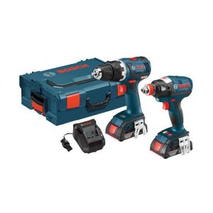 Factory Reconditioned Bosch Compact Tough 18V Cordless Lithium-Ion Brushless Drill Driver & Impact Driver Combo Kit - CLPK233-181L-RT
