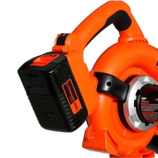 120 MPH 90 CFM 40V MAX Cordless Lithium-Ion Handheld Leaf Sweeper/Vacuum with (1) 1.5Ah Battery and Charger Included - Image 4