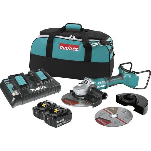 Makita 18V X2 LXT Lithium-Ion (36V) Brushless Cordless 9 in. Paddle Switch Cut-Off-Angle Grinder Kit with Electric Brake - XAG13PT1