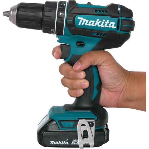 Makita 18V Lithium-Ion Compact Variable 2-Speed 1/2 in. Cordless Hammer Drill Driver Kit (2 Ah) - XPH10R - Image 3