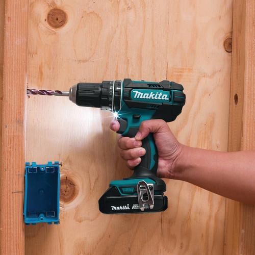 Makita 18V Lithium-Ion Compact Variable 2-Speed 1/2 in. Cordless Hammer Drill Driver Kit (2 Ah) - XPH10R - Image 6