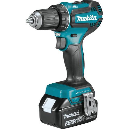 Makita 18V LXT Lithium-Ion Brushless Compact 1/2 in. Cordless Drill Driver Kit (3 Ah) - XFD131 - Image 3