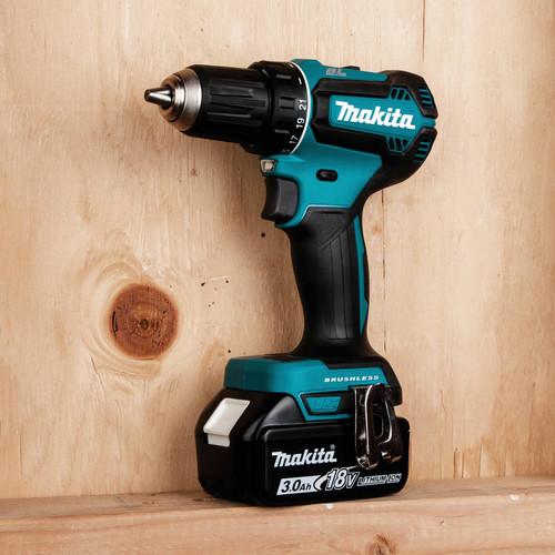 Makita 18V LXT Lithium-Ion Brushless Compact 1/2 in. Cordless Drill Driver Kit (3 Ah) - XFD131 - Image 8