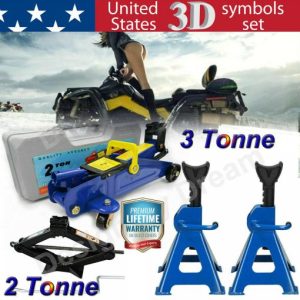 2 /3 Ton Mini Portable Scissor Floor Jack Vehicle Car Garage Auto Hydraulic Lift