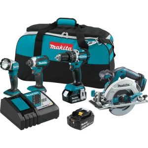Makita 18V LXT 5.0Ah Lithium-Ion Brushless Cordless 4-Piece Combo Kit - XT446T
