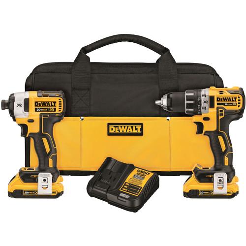 DEWALT 20V MAX XR 2.0 Ah Cordless Lithium-Ion Brushless Drill Driver & Impact Driver Combo Kit - DCK283D2