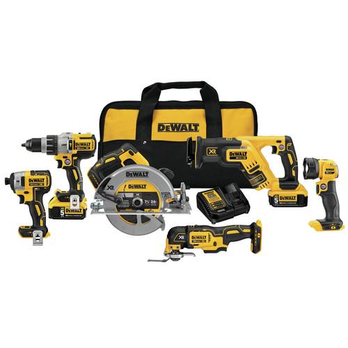 DEWALT 20V MAX XR 5.0 Ah Cordless Lithium-Ion 6-Tool Combo Kit - DCK694P2