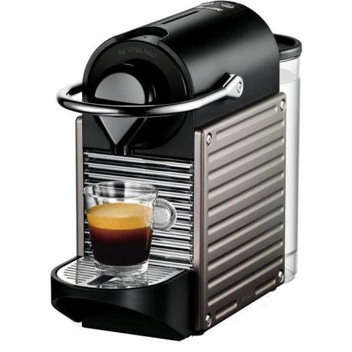 Breville Nespresso Pixie Single-Serve Espresso Machine in Electric Titanium and Aeroccino Milk Frother in Black - Image 2