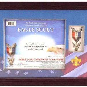 Boy Scouts of America Eagle Scout Wood Shadow Box Frame, Cherry