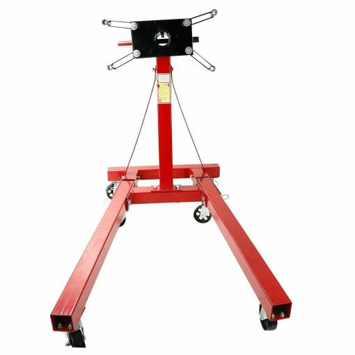 2000LB Engine Stand Folding Motor Hoist Dolly Mover Auto Repair Rebuild Jack RED - Image 2
