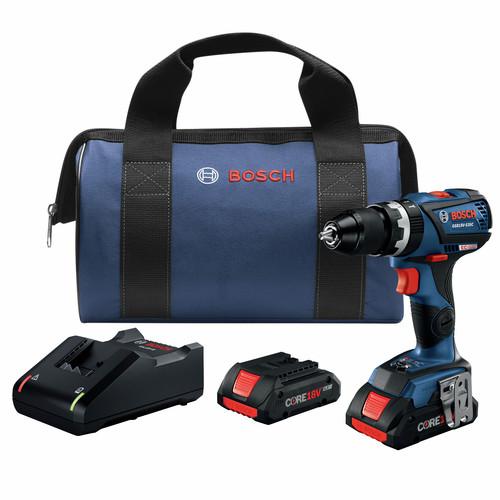 Bosch 18V Lithium-Ion Connected-Ready Compact Tough 1/2 in. Cordless Hammer Drill Kit (4 Ah) - GSB18V-535CB25