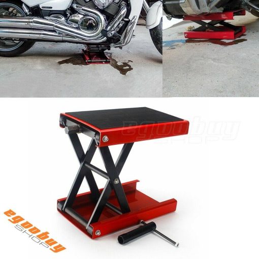 Wide Deck Scissor Lift Jack Crank Stand 1100 lbs Universal For Motorcycles ATVs