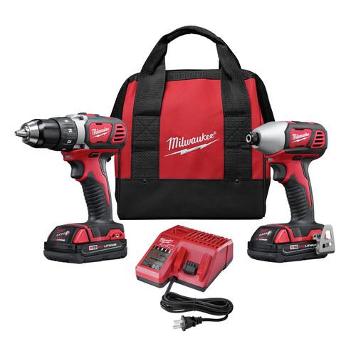 Milwaukee 2691-22 M18 18V Lithium-Ion 1/2 in. Drill Driver and 1/4 in. Impact Driver High Performance Combo Kit