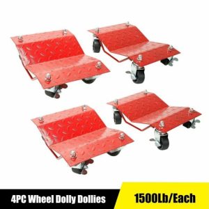 (Set of 4) 12"x16" Tire Wheel Dolly Vehicle Car Repair Moving with Stand 6000 lbs