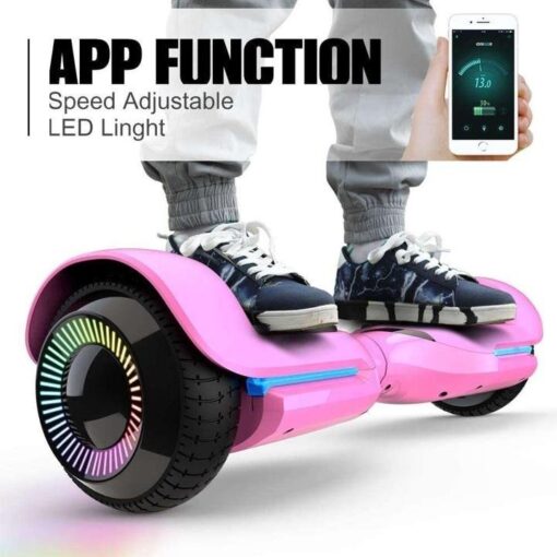6.5 Inch Swift with Flashed Wheel Smart Self Balancing Scooter with Music Speaker App-Enabled Hoverboard UL2272 Certified - Image 3