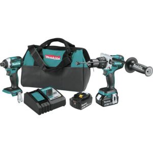 Makita 18V 5.0 Ah LXT Cordless Lithium-Ion Hammer Drill and Impact Driver Combo Kit - XT268T