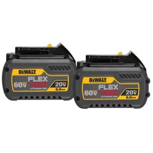 DEWALT 20V-60V MAX FLEXVOLT 6 Ah Lithium-Ion Battery (2-Piece) - DCB606-2