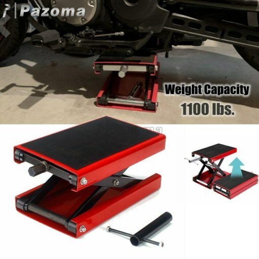 1100LBS Motorcycle MX Supermoto ATV Scissor Jack Center Lift Crank Repair Stand - Image 2