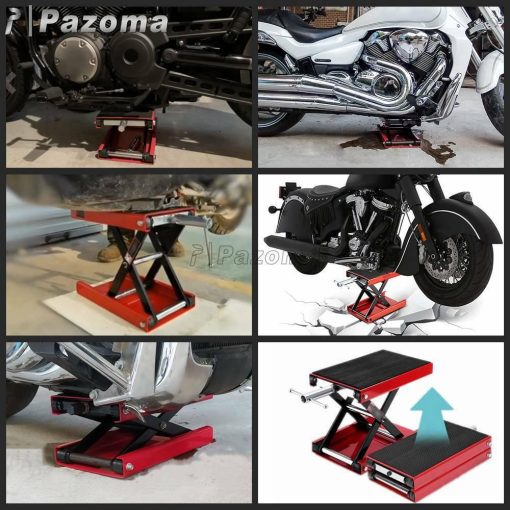 1100LBS Motorcycle MX Supermoto ATV Scissor Jack Center Lift Crank Repair Stand - Image 12