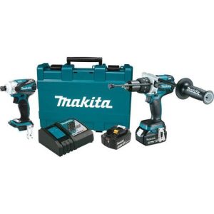 Factory Reconditioned Makita 18V LXT 4.0 Ah Cordless Lithium-Ion Brushless Impact Driver and Hammer Drill Driver Combo Kit - XT252MB-R