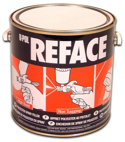U-POL 733 Reface 2K White Polyester Spray Auto Body Filler 2.5 Liter