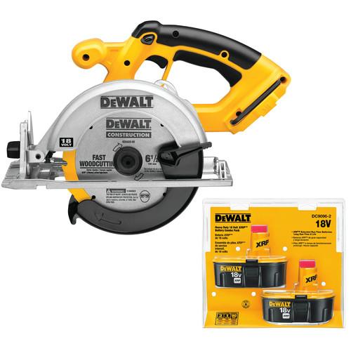 DEWALT 18V XRP Cordless 6-1/2 in. Circular Saw with 2 Batteries - DC390-2