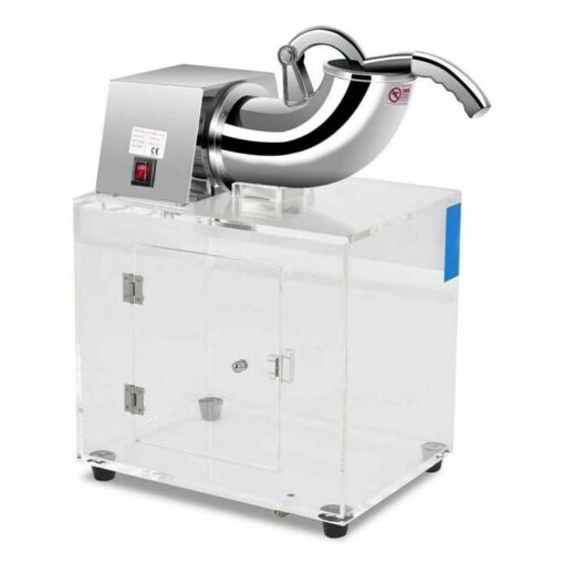 440LBS/H Stainless Steel Electric Snow Cone Machine Ice Crusher Shaver with Dual Blades for Home & Commercial Use - Image 2