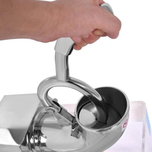 440LBS/H Stainless Steel Electric Snow Cone Machine Ice Crusher Shaver with Dual Blades for Home & Commercial Use - Image 9