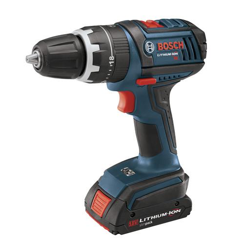 Factory Reconditioned Bosch 18V Lithium-Ion Compact Tough 1/2 in. Cordless Hammer Drill Driver Kit - HDS180-03-RT