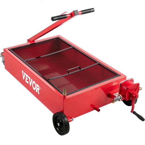 VEVOR Low Profile Oil Drain Pan Truck Drain Pan 20 Gallon with Pump Hose Casters - Image 11