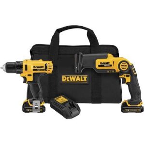 DEWALT 12V Max Cordless Lithium-Ion 3/8 in. Drill Driver and Reciprocating Saw Combo Kit - DCK212S2