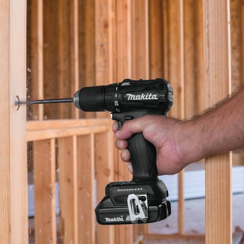 Makita 18V LXT Lithium-Ion Brushless Sub-Compact 1/2 in. Cordless Drill Driver Kit (2 Ah) - XFD11R1B - Image 9