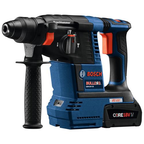 Factory Reconditioned Bosch 6.3 Ah Cordless Lithium-Ion Brushless 1 in. SDS-Plus Bulldog Rotary Hammer Kit - GBH18V-26K24-RT - Image 3