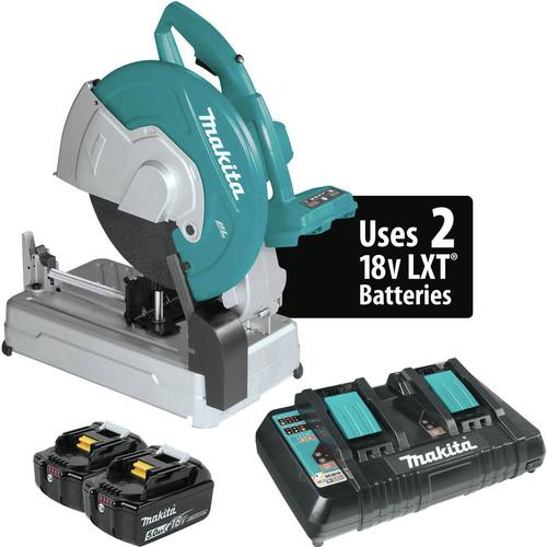 Makita 18V X2 LXT 5.0Ah Lithium-Ion Brushless Cordless 14 in. Cut-Off Saw Kit - XWL01PT