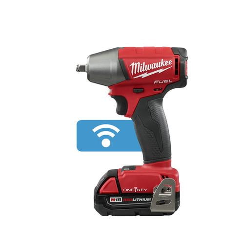 Milwaukee 2758-22CT M18 FUEL 2.0 Ah Cordless Lithium-Ion 3/8 in. Compact Impact Wrench Kit with Friction Ring & ONE-KEY Connectivity - Image 3