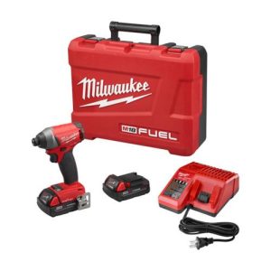 Factory Reconditioned Milwaukee 2757-82CT M18 FUEL 2.0 Ah Cordless Lithium-Ion 1/4 in. Hex Impact Driver Kit with ONE-KEY Connectivity