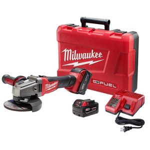 Milwaukee 2781-22 M18 FUEL 4-1/2 in. – 5 in. Slide Switch Grinder with Lock-On and 2 REDLITHIUM Batteries