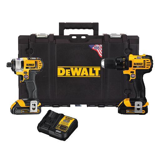 Factory Reconditioned DEWALT 20V MAX Cordless Lithium-Ion Drill Driver & Impact Driver Combo Kit with ToughSystem Case - DCKTS280C2R
