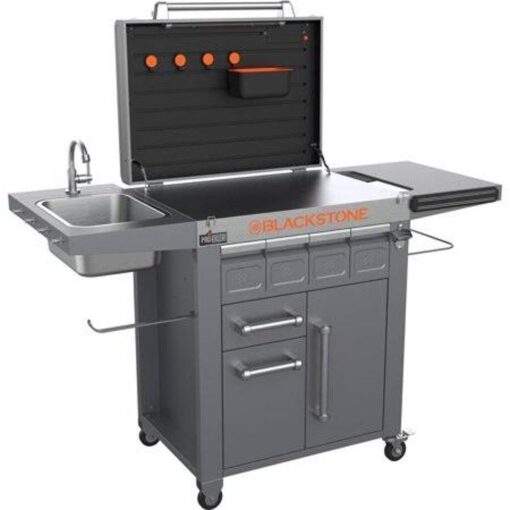 Blackstone ProSeries Prep, Serve, and Store Cart with Hood, Gray