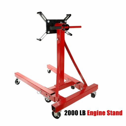2000 LBS Engine Stand Folding Motor Hoist Dolly Mover Auto Repair Jack Rotating