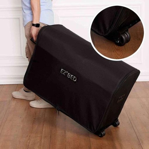 EZ Air Bed Self-Inflating Queen Size Air Mattress with Built-in Frame, Pump and Wheeled Case - Image 4