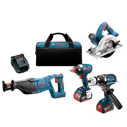 Bosch 18V Lithium-Ion Heavy Duty 4-Tool Combo Kit - CLPK430-181