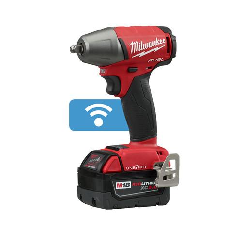 Milwaukee 2758-22 M18 FUEL 5.0 Ah Cordless Lithium-Ion 3/8 in. Compact Impact Wrench Kit with Friction Ring & ONE-KEY Connectivity - Image 2