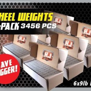 6 – 9 LBS BOXES 3456 PIECES STICK-ON ADHESIVE TAPE 1/4 OZ WHEEL WEIGHTS