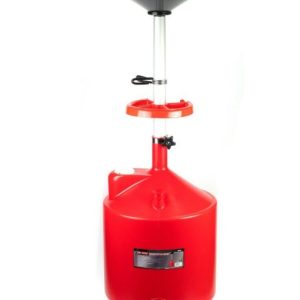 VCT 18 Gallon Portable Plastic Oil Drain with Adjustable Funnel Height with Drain