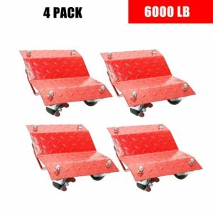 New Set of (4) Auto Dolly Car Dolly Wheel Tire 12"x16" Skate 6000lb Repair Slide