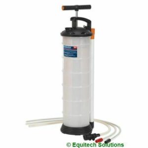 Sealey Vacuum Fluid Extractor 6.5 Litre Tank Drainer Water Engine Oil - TP69